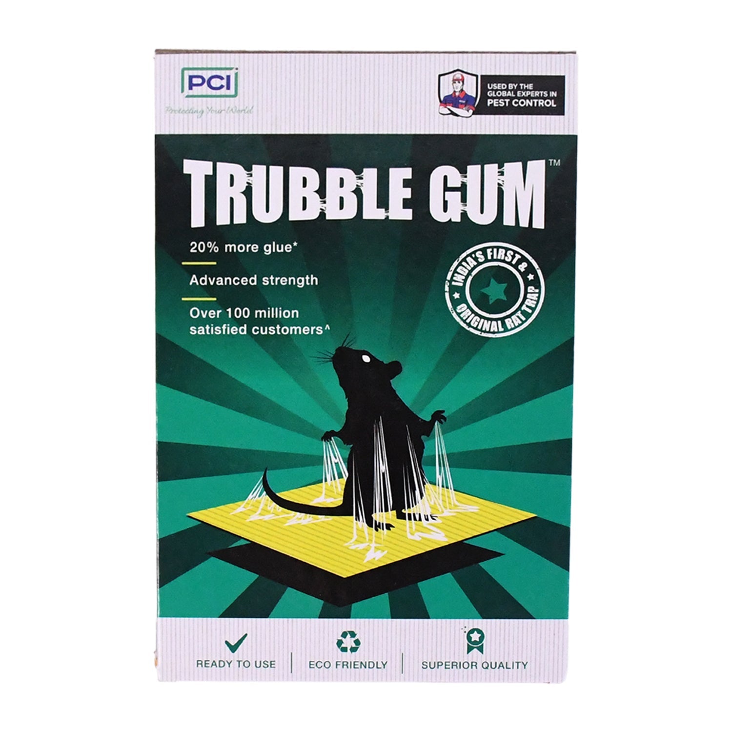 Front view of Indo Glow cardboard glue trap designed for trapping mice and insects.