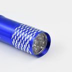 The durable aluminum alloy body of the mini LED flashlight, showcasing its robust build.