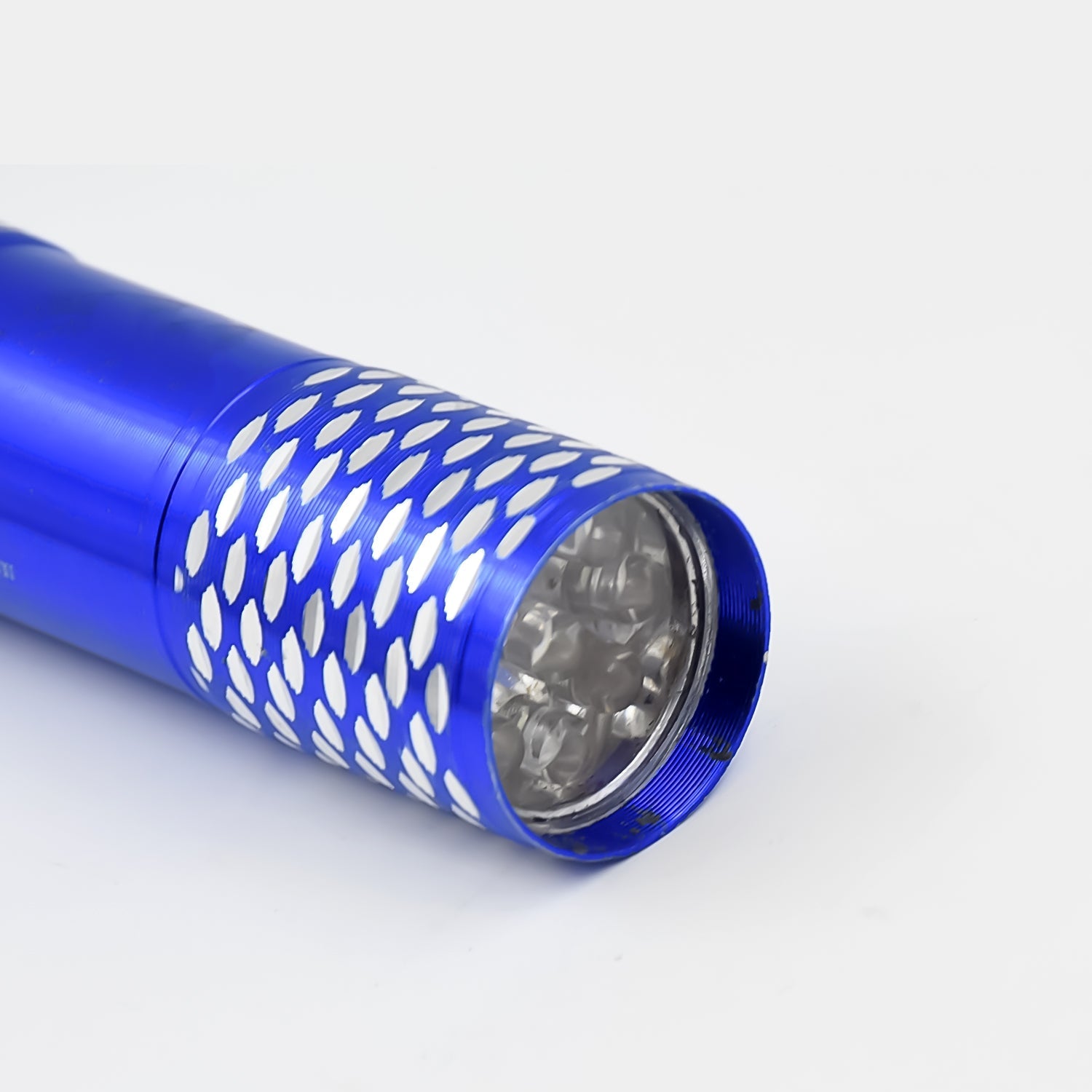 The durable aluminum alloy body of the mini LED flashlight, showcasing its robust build.