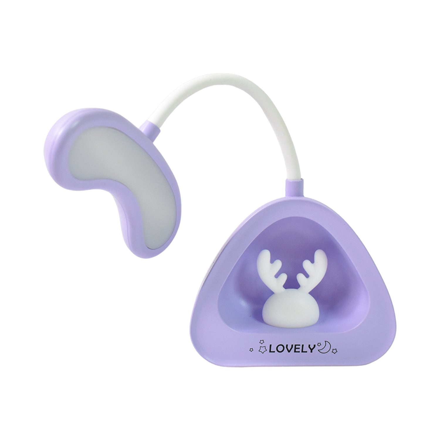 Cheerful smiley face LED table lamp providing gentle illumination.