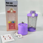 Compact juicer mixer displaying its unique multicolor light feature.