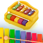 Side angle of the Little Learners musical toy, featuring the piano and xylophone.
