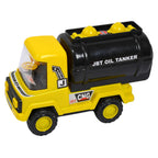 Detailed view of the oil tanker toy truck, highlighting its realistic features for kids.