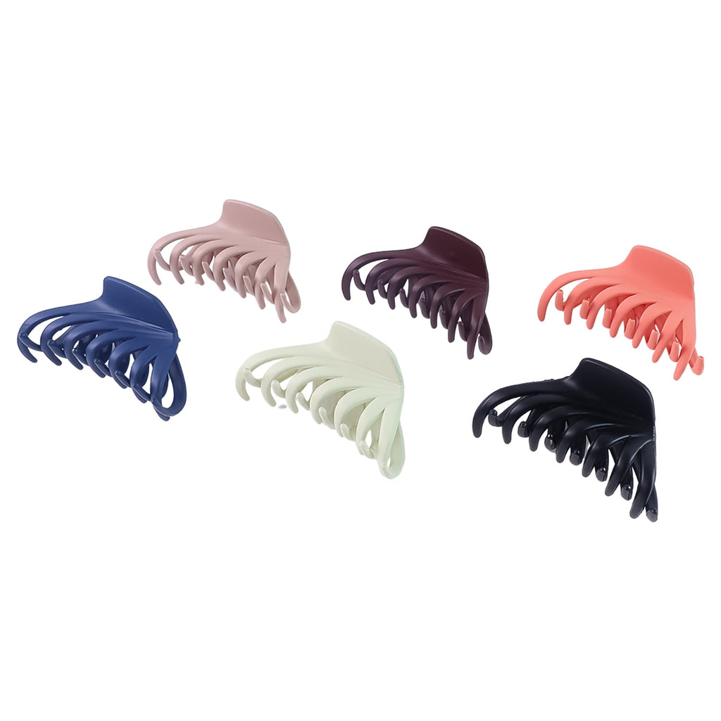Assorted pastel color claw clips set with matte finish and durable spring
