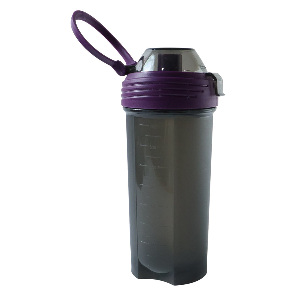 Sports shaker bottle equipped with carry loop for portability