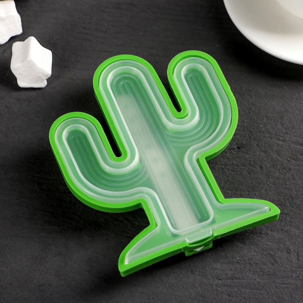 A vibrant green cactus silicone ice cream mold, ready for DIY frozen treats.