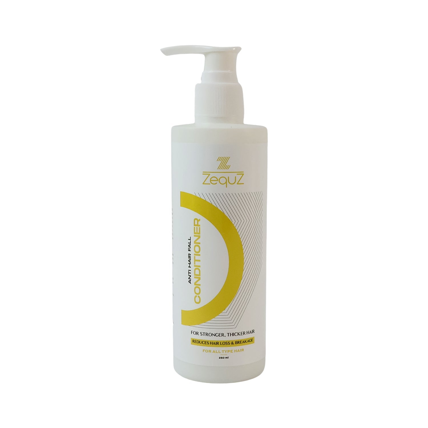 Zequz brand logo on anti hair fall conditioner packaging
