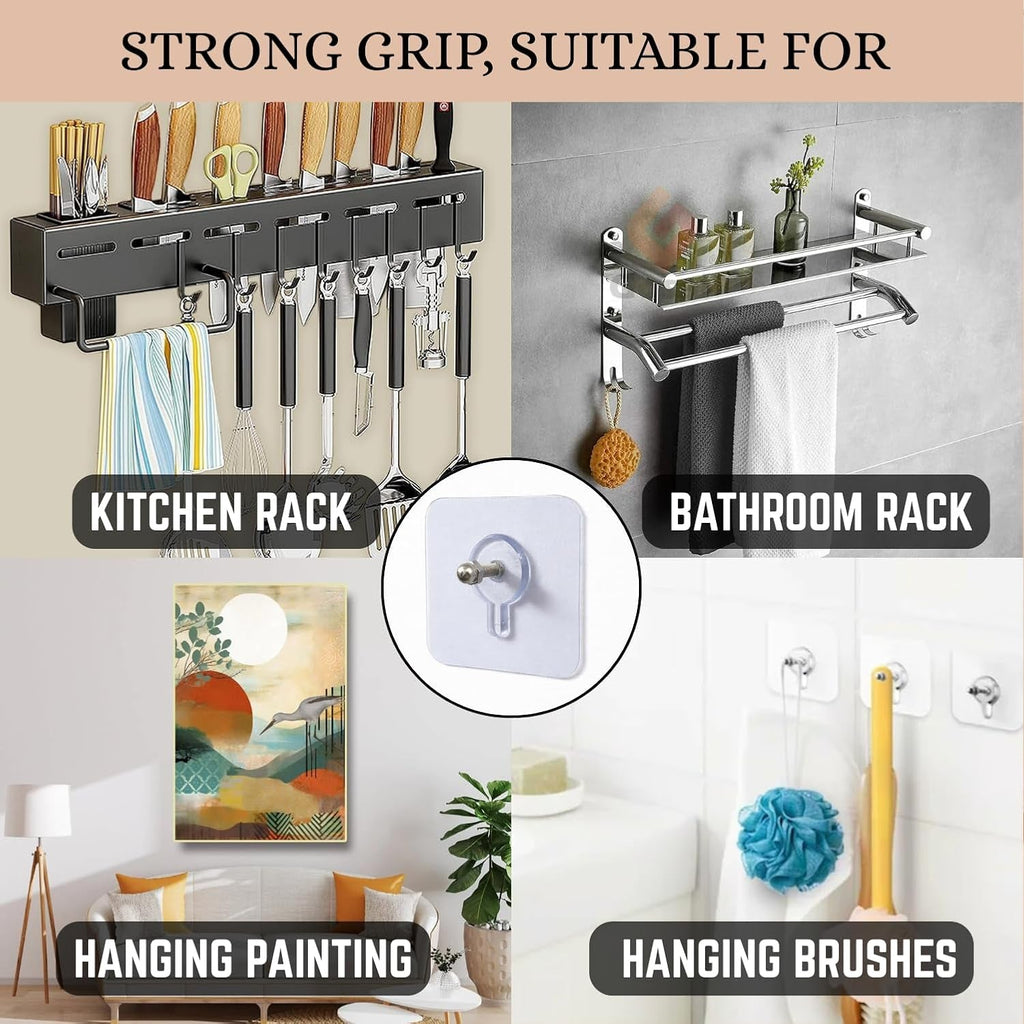 No drill wall hooks for convenient home storage
