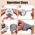 Multiple pairs of single-use socks bundled together for convenience.