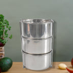 Detailed view of the tiffin's base, emphasizing its sturdy and durable construction.