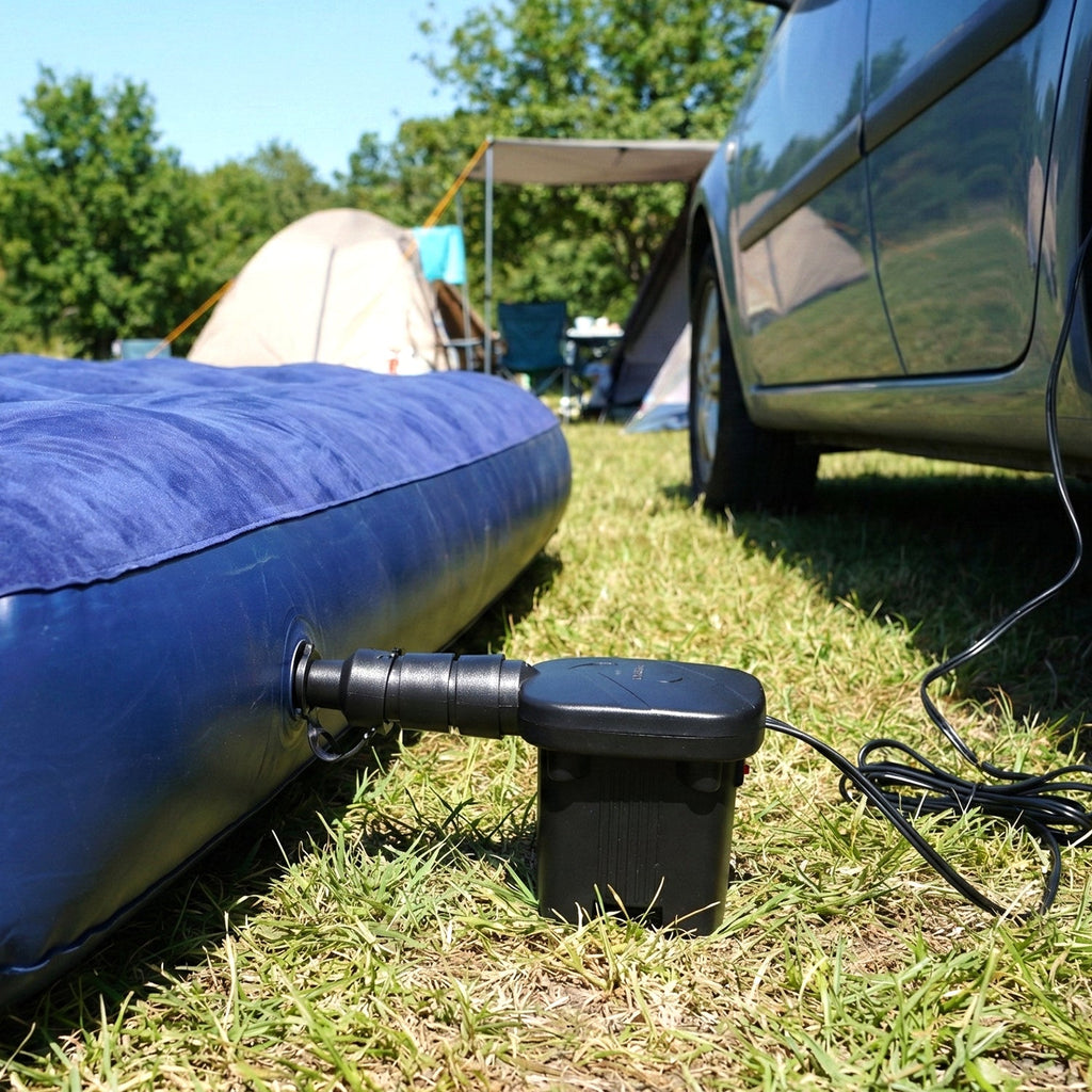 Electric air pump for inflating car and bike tires
