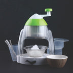 Hand crank ice crusher machine with stable base for home parties