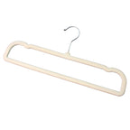 Slim profile velvet non-slip cloth hanger for multipurpose garment hanging
