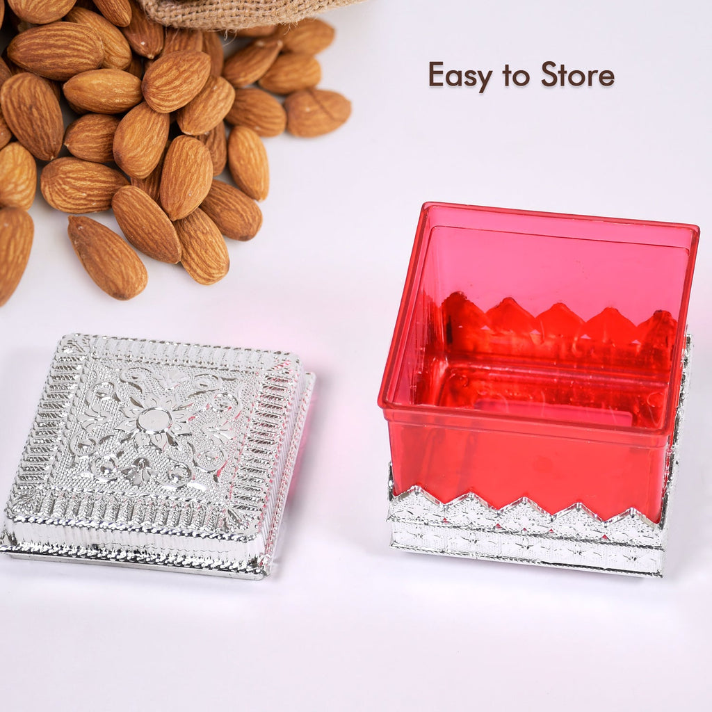 Decorative Ruby dry fruit storage container with an attractive design, enhancing kitchen decor.