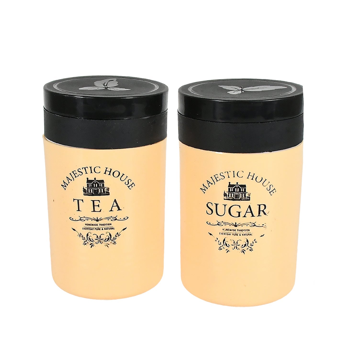 Multi-purpose storage container set for sugar, tea, coffee, and spices
