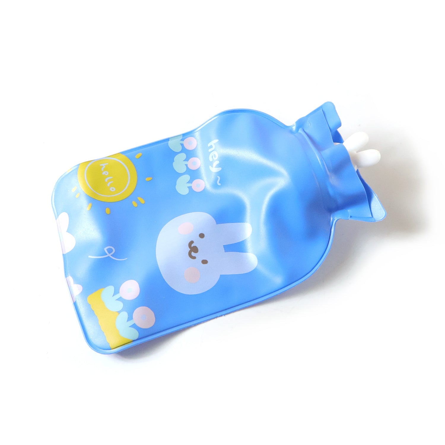 Colorful reusable hot water bag featuring a cute cartoon pattern