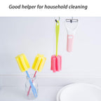 Household sponge cleaning brush 20cm for removing residue.