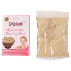 Contents of facial kit including natural Multani Mitti face pack