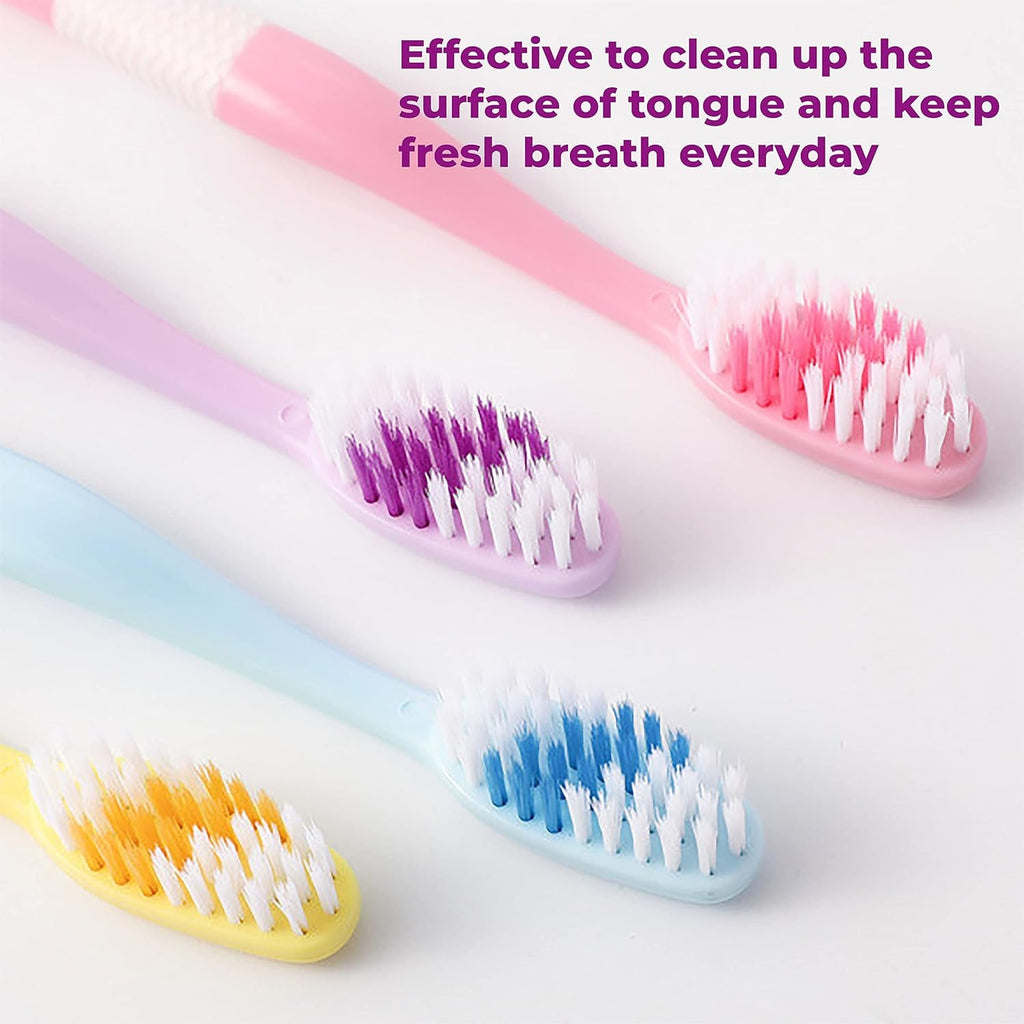 Complete oral care set featuring the 2-in-1 Toothbrush Tongue Scraper for daily use.