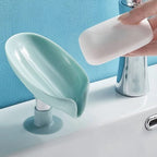 Angled view of the plastic self draining soap stand.