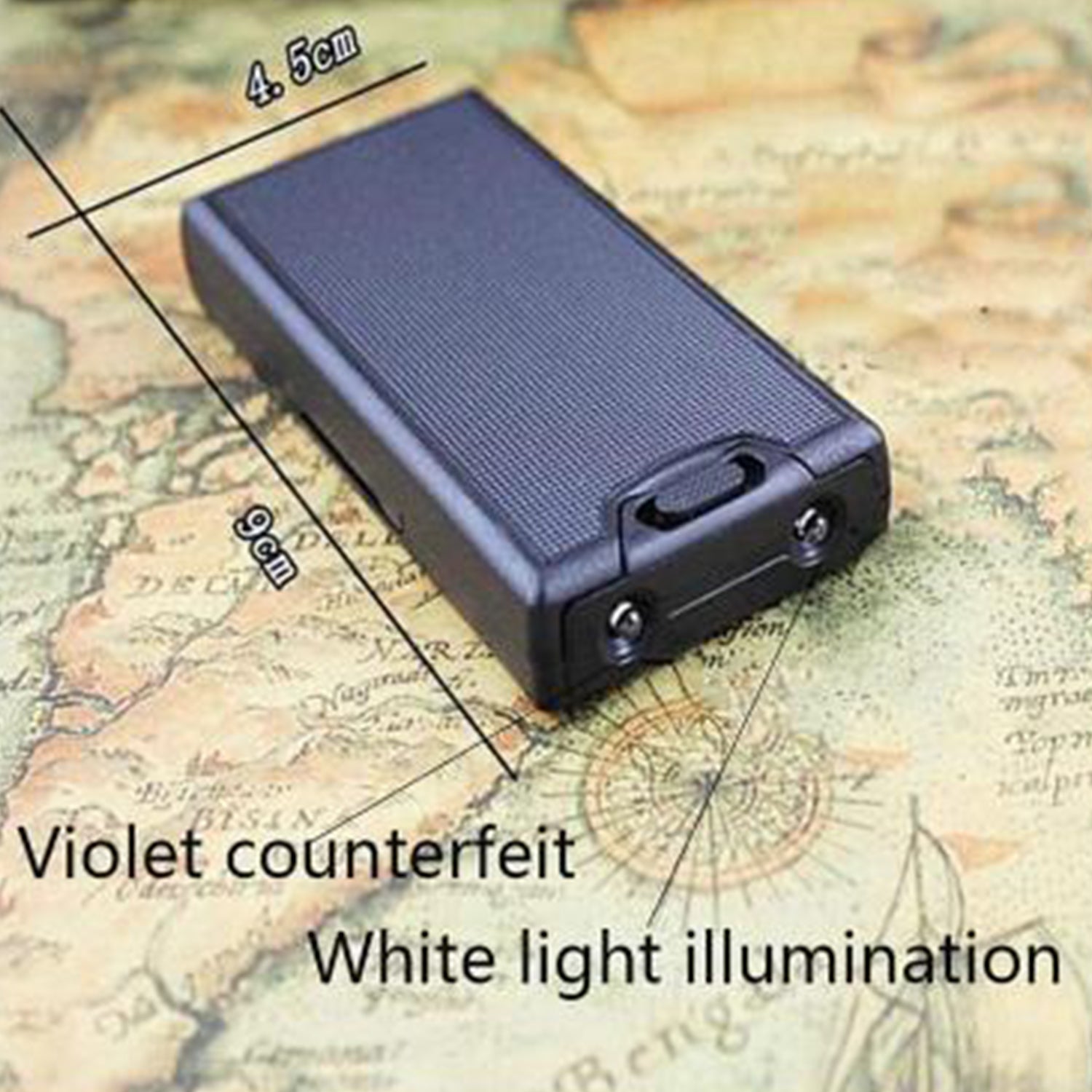 Top angle view of lightweight extendable LED magnifier