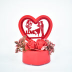 Romantic couple heart-shaped decorative showpiece for gifting