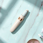 Electronic pedicure tool set with interchangeable roller heads neatly displayed.