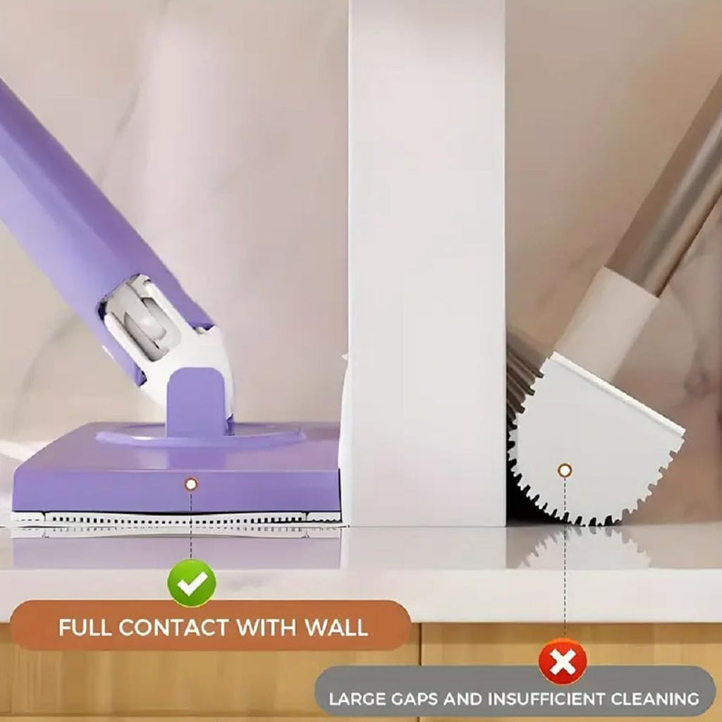 A person demonstrating the easy setup of a cleaning cloth on the mini mop head.