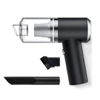 Diagram illustrating the strong 120W suction power of the portable vacuum.