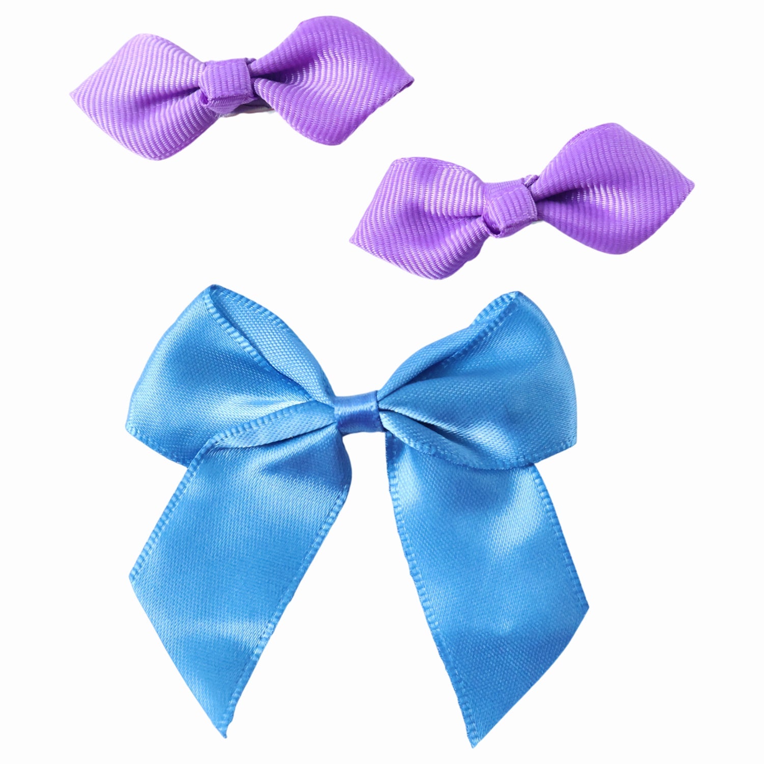 Decorative satin ribbon bow hair clips suitable for daily and party wear
