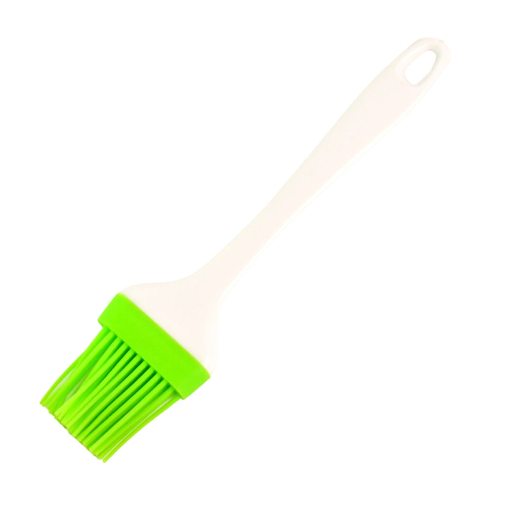 Silicone kitchen spatula brush used for applying oil and ghee on baking items
