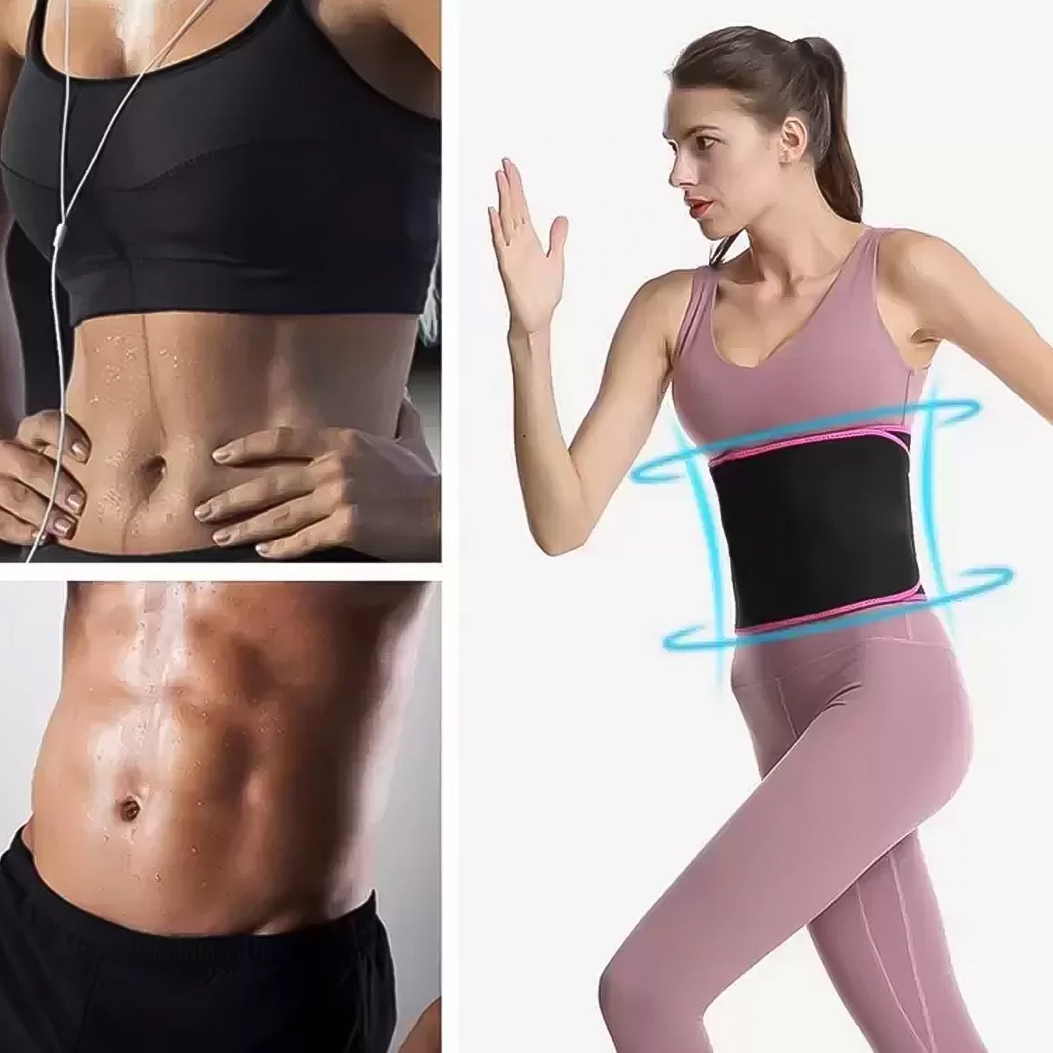 Close-up of the adjustable Velcro fastener on the Indo Glow waist support belt.