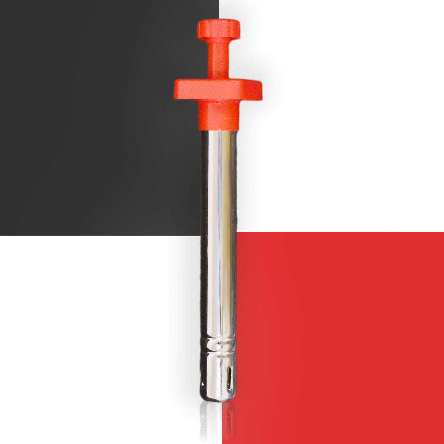 Stylish stainless steel gas lighter with an easy-to-handle design.