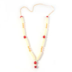 Festive floral decorative pooja garland for Hindu worship rituals