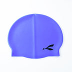 Mermaid style flexible silicone swim cap offering comfortable and snug fit for swimmers