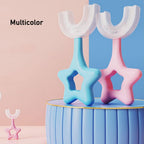 Blue Star U-Shape Kids Toothbrush by MintGuard, designed for gentle oral care.