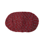 Red braided welcome mat with non-slip backing