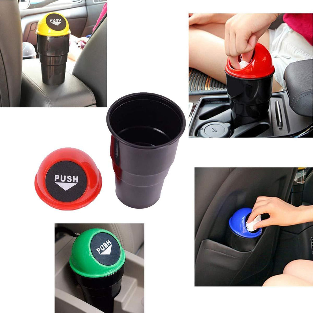 Durable car dustbin with lid, ideal for efficient vehicle waste management.