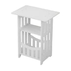Wooden bedside end table with spacious top surface