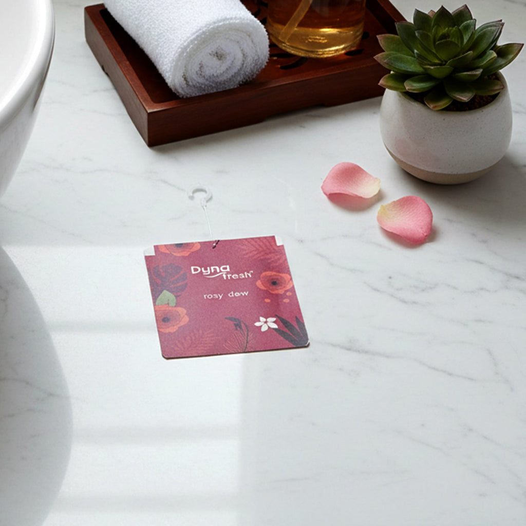 Compact rosy dew hanging gel air freshener