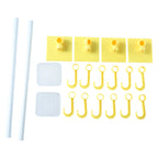 Side view of kitchen wall mounted utensil holder with sturdy adhesive backing