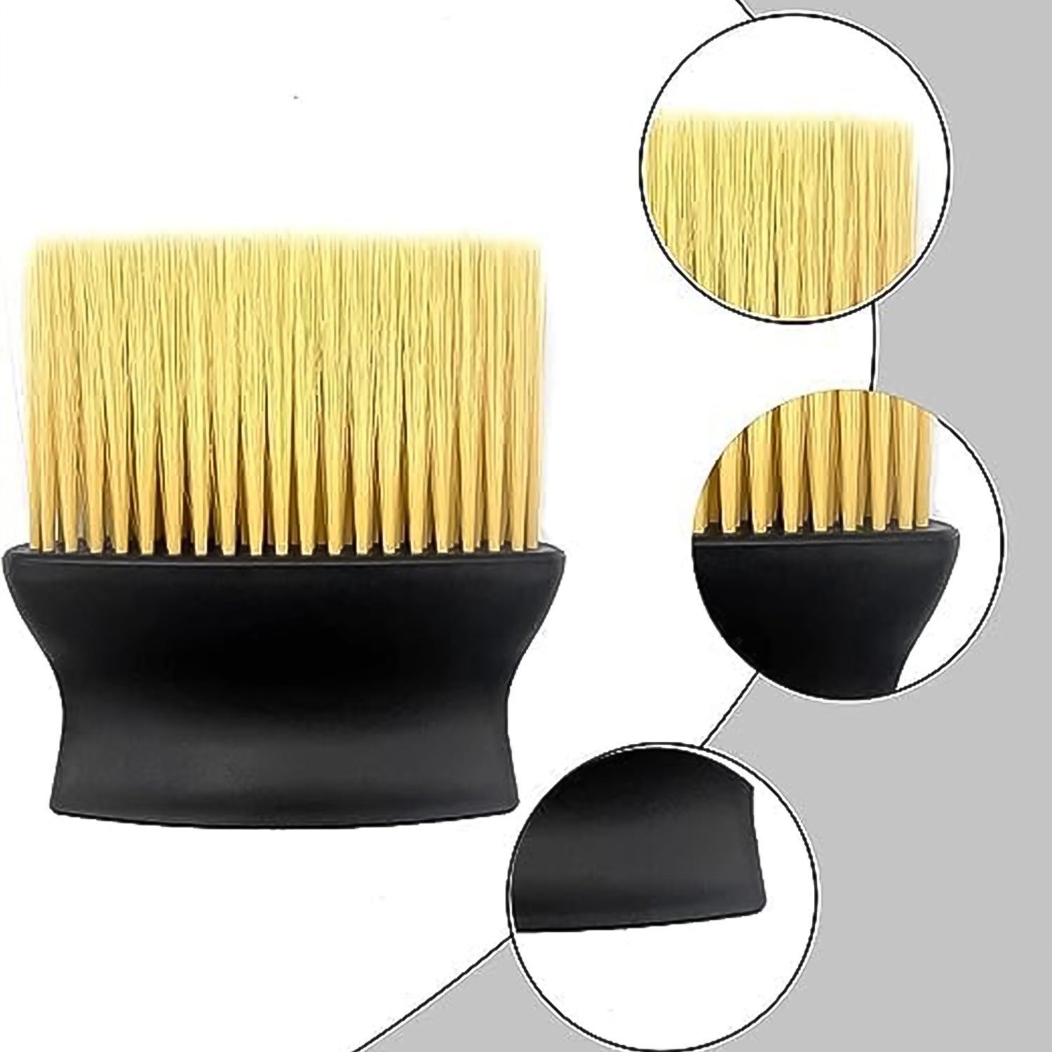 Soft bristled brush effectively cleaning dust from a computer keyboard, highlighting its gentle and thorough action.