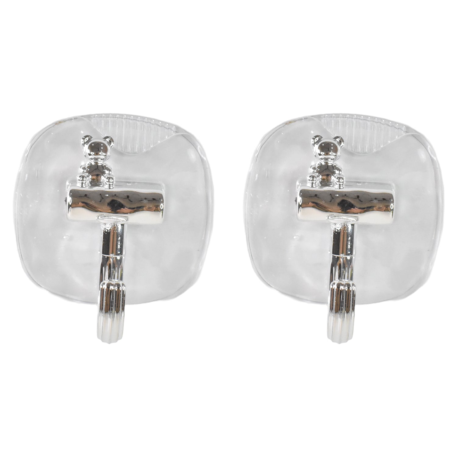 Plastic self adhesive wall hook with secure grip on smooth surface