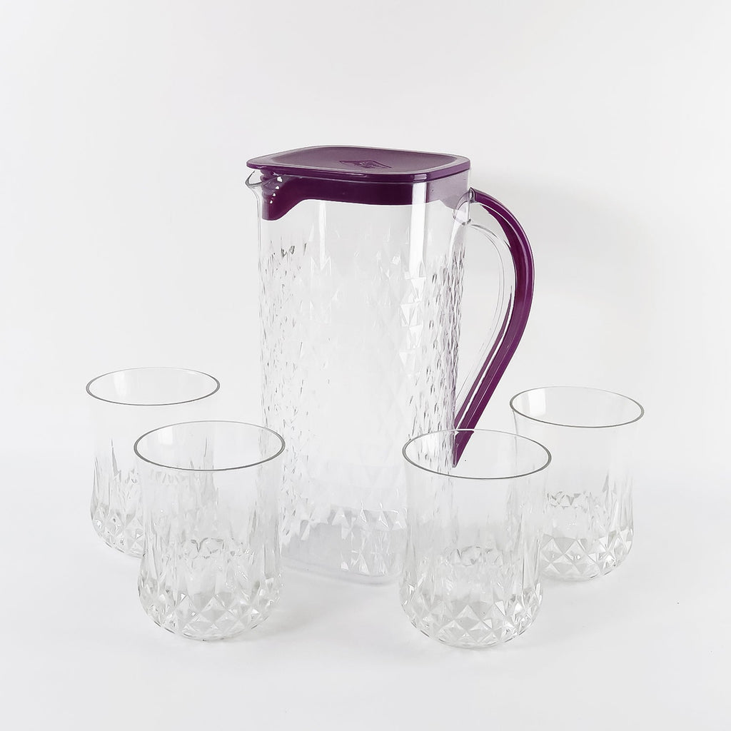 Complete Supermom serving jug set with 1500 ML jug and four 300 ML tumblers