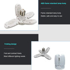 LED bulb with fan blades folding mechanism