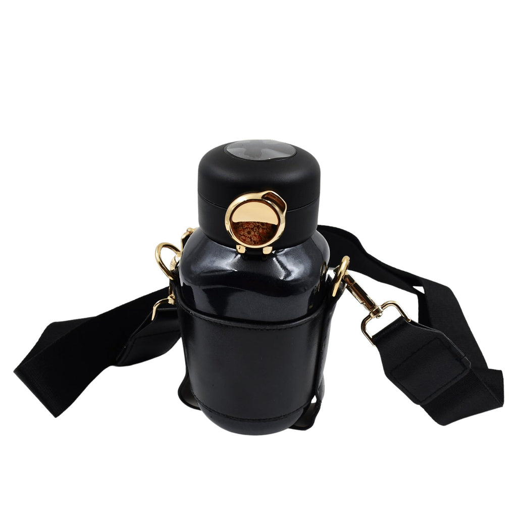 Tumblo Smart Thermos Bottle being used outdoors, ideal for travel and hiking.