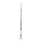 Telescopic clothes hook in use, showing its long reach for high shelves.