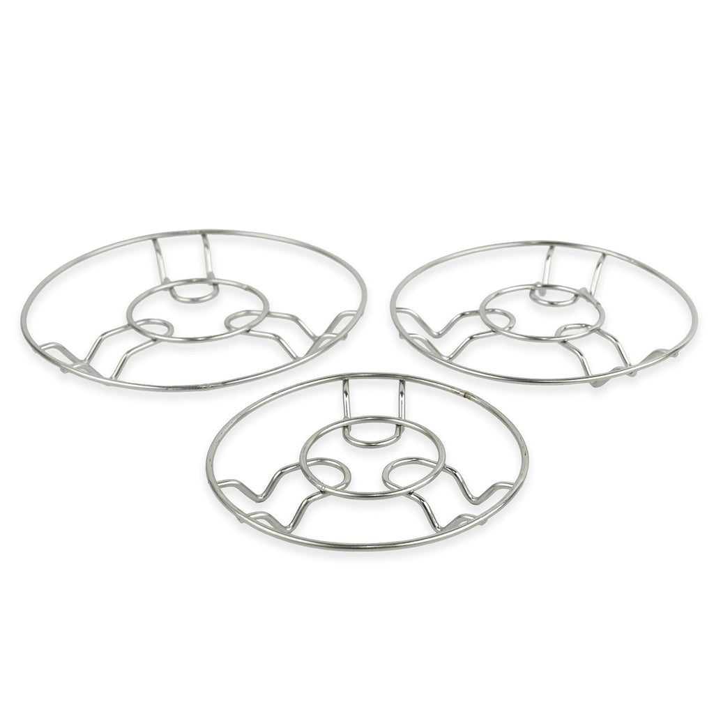 Minimalist design stainless steel heat-resistant trivets laid flat