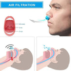 Portable Anti-Snoring Nose Clip, shown ready for use to improve breathing.