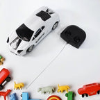 Front LED lights of Royal Sport remote control car illuminated during play